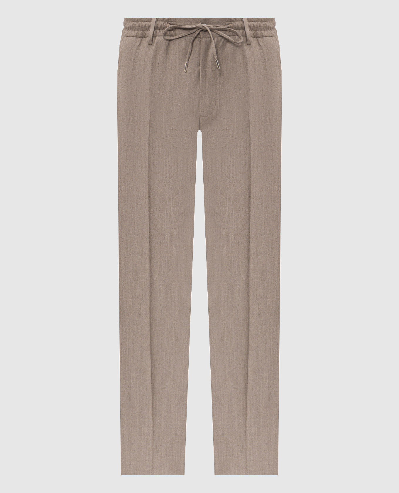 Gray wool and cashmere pants