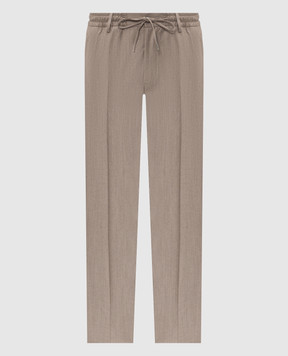 Bertolo Cashmere Gray wool and cashmere pants 000350001391