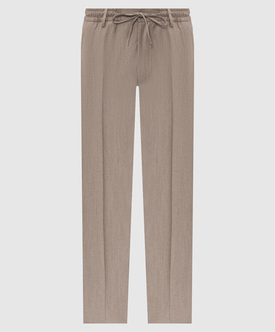 Gray wool and cashmere pants
