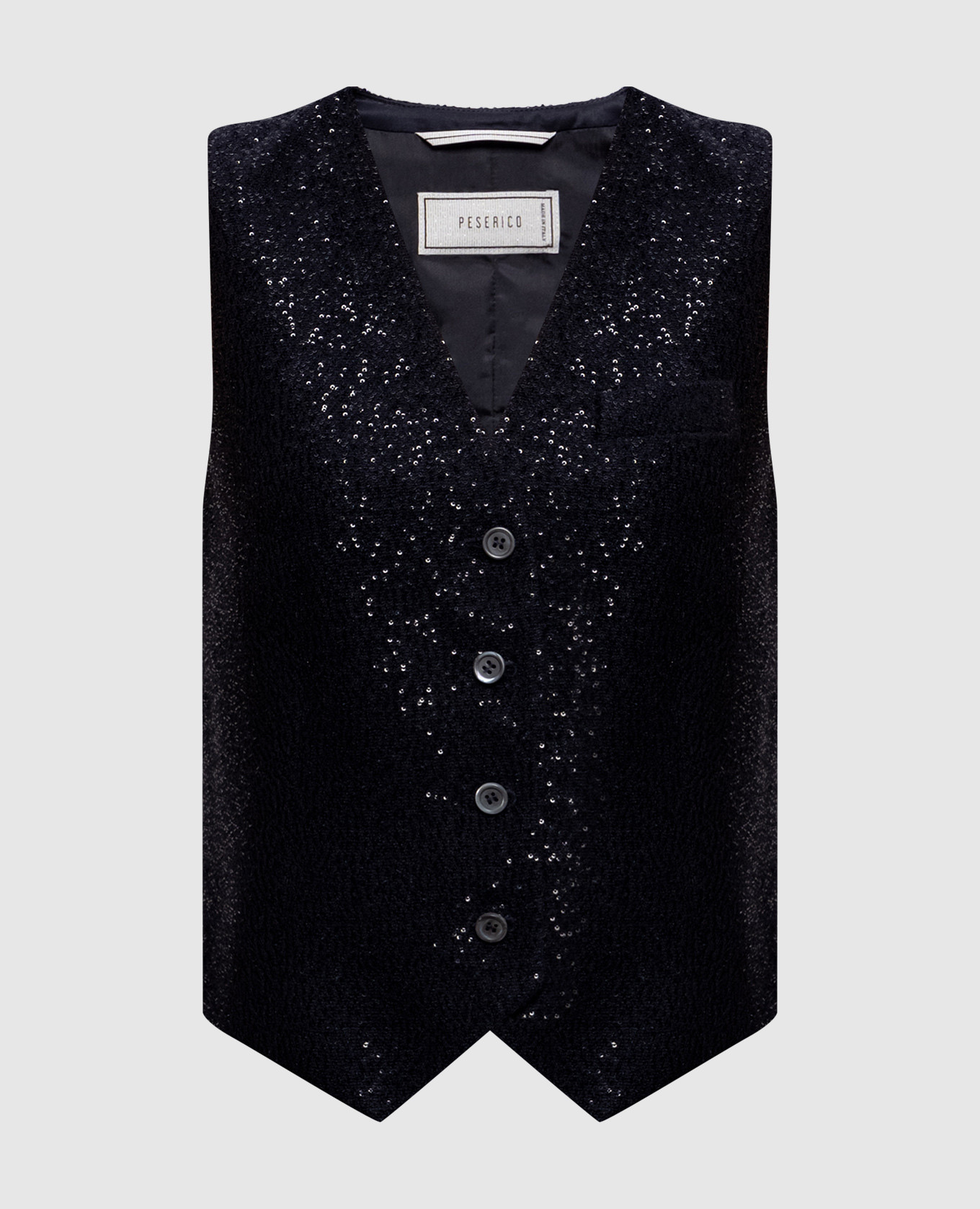 

Blue sequined wool vest Peserico