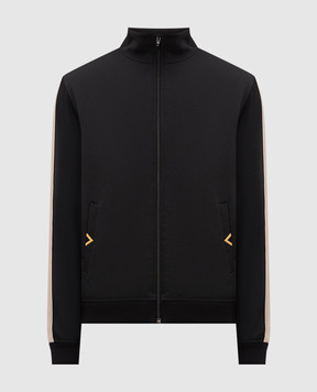 Valentino Black sports jacket with braid 9V3MF30FBGQ