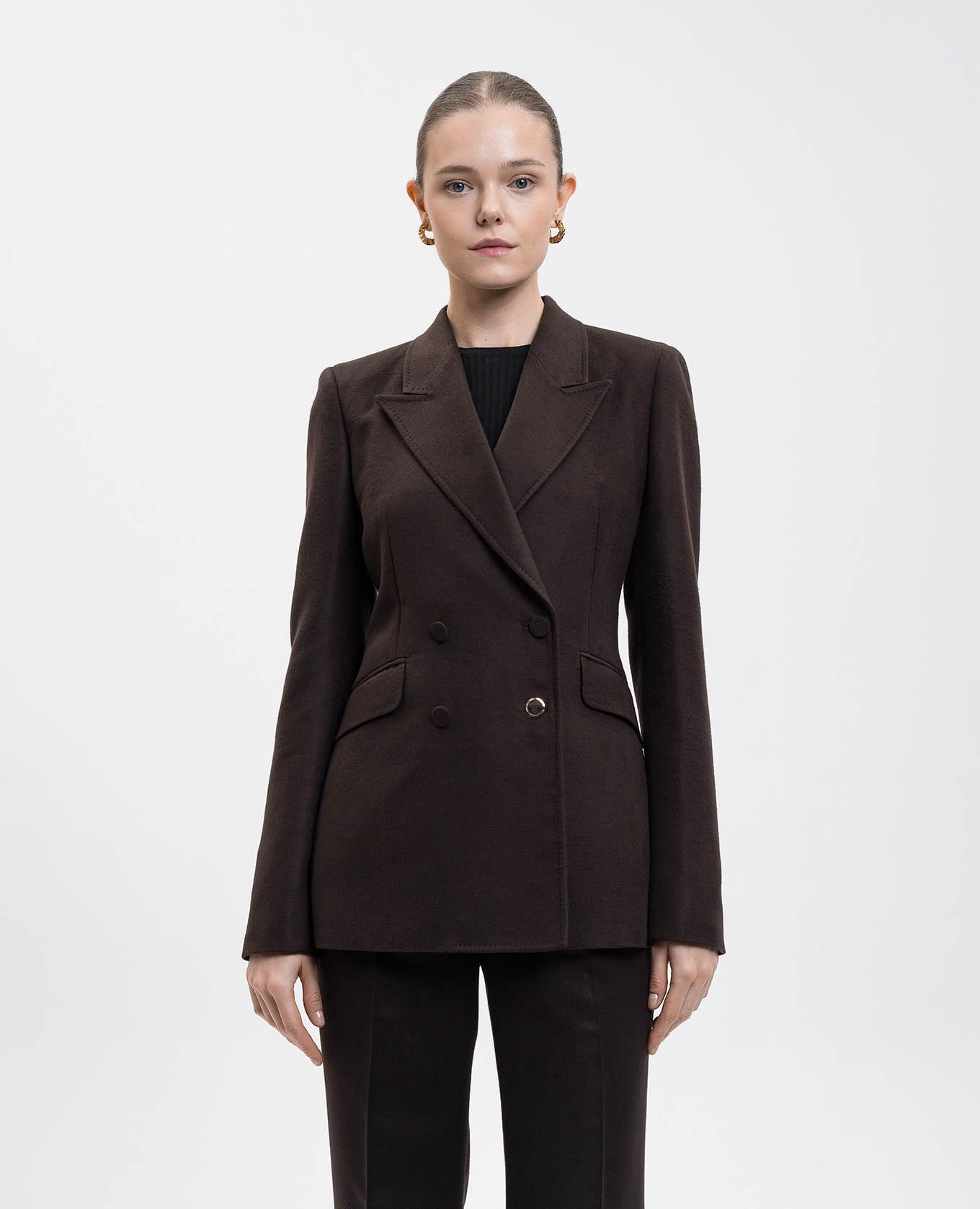 

Stephanie brown double-breasted wool jacket Gabriela Hearst