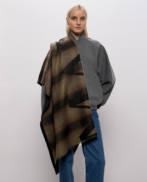 Max & Co FEROCE checkered scarf with logo print MCAFEROCE