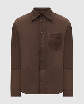 Brunello Cucinelli Brown suede shirt MPCFN2039