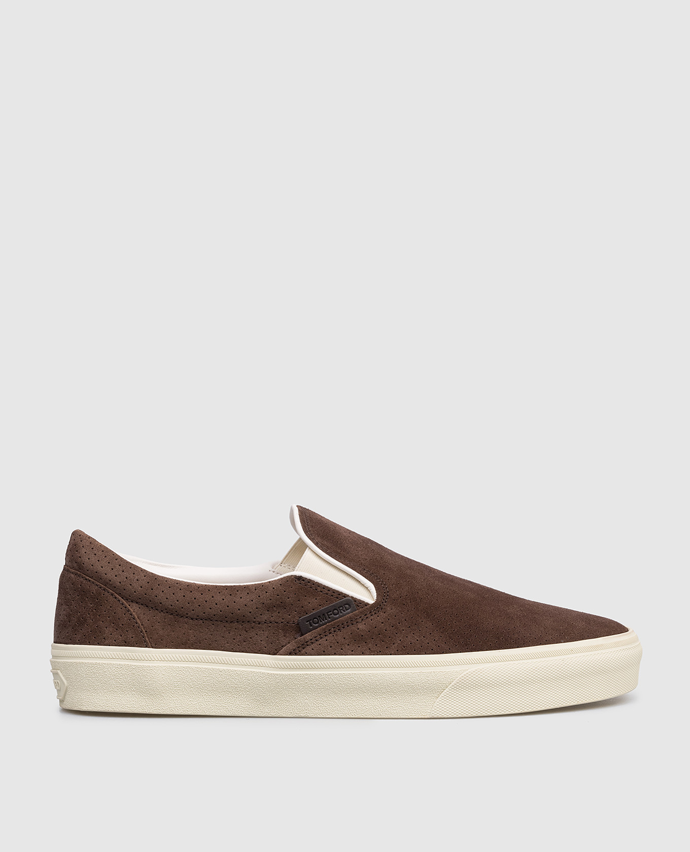 

Jude brown suede slip-ons with perforations Tom Ford