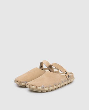 Premiata Ivyd beige suede mules IVYD8277