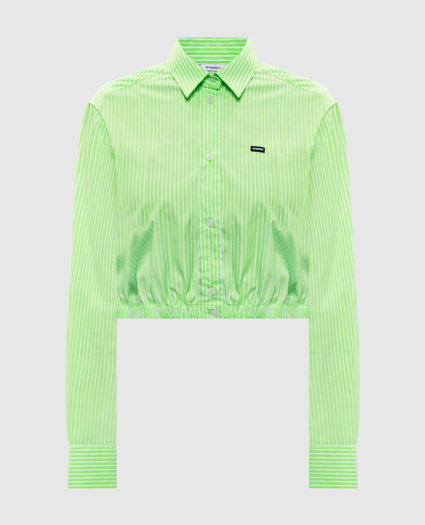 

Green striped cropped shirt Vetements