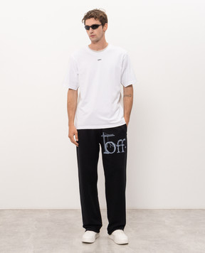 Off-White Grey melange T-shirt with logo print 44MAA16NF26J004