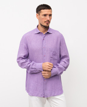 Stefano Ricci Purple linen shirt MC007893BX2922