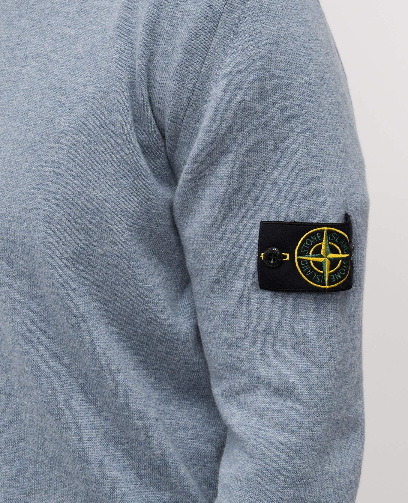 

Blue wool sweater with logo Stone Island, Light blue