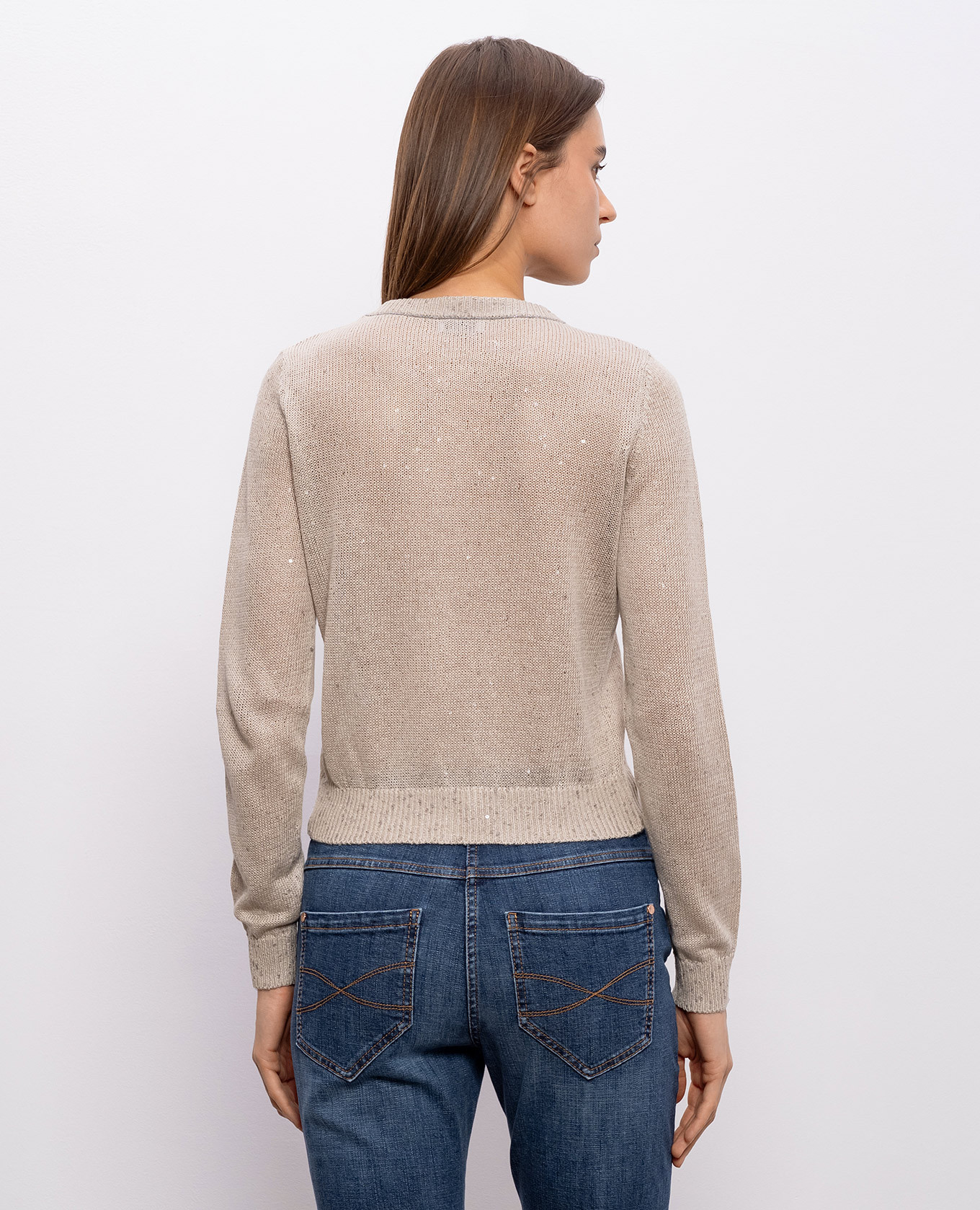 

Beige linen and silk cardigan Brunello Cucinelli