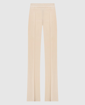 Twinset Beige flared pants with logo 261TP2225