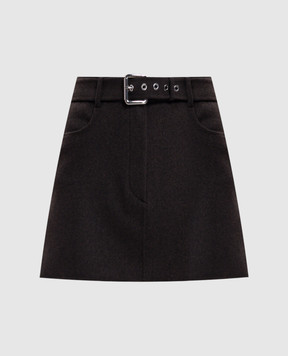 Max Mara Sportmax Brown PARAGGI wool mini skirt SPXPARAGGI