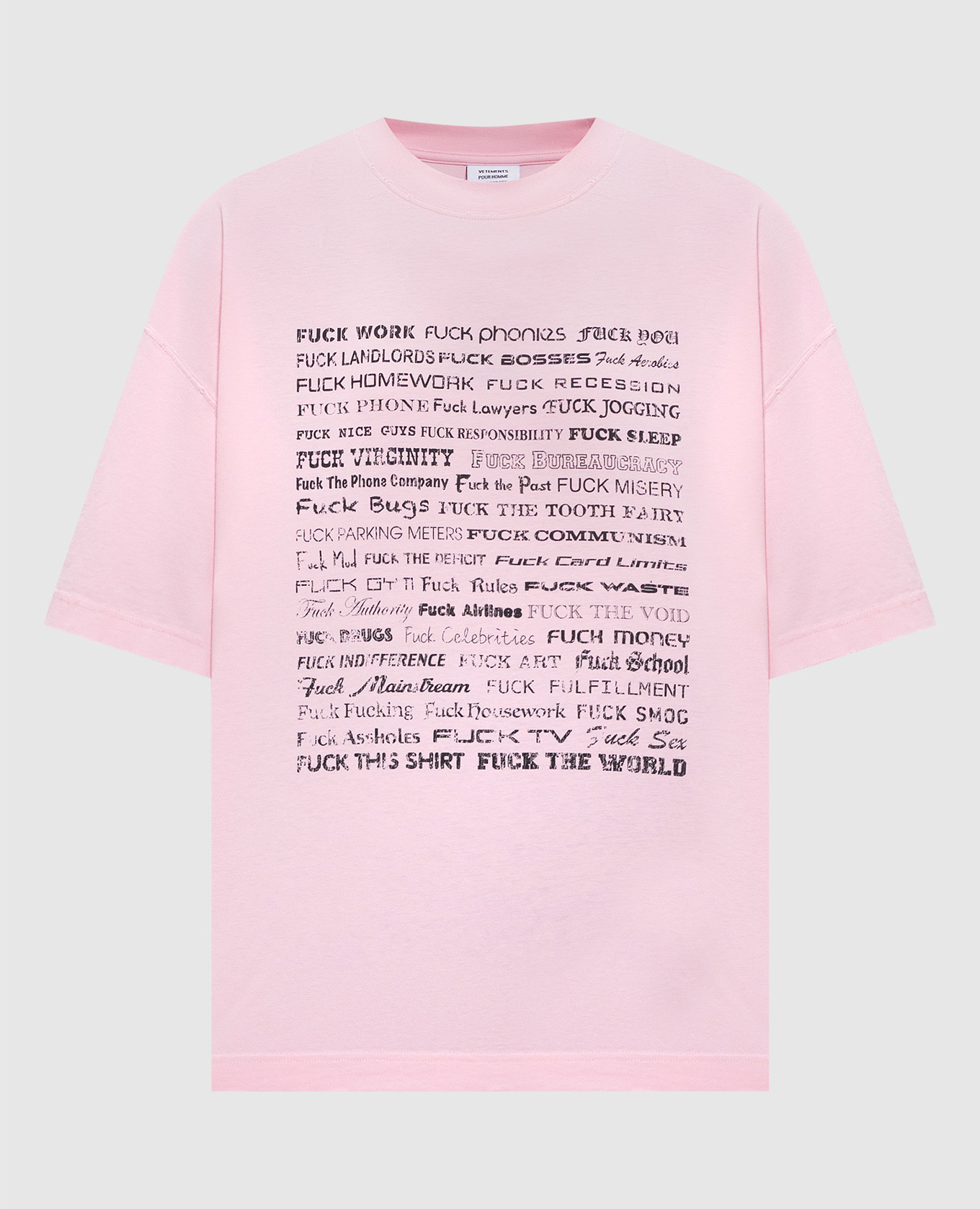 

Pink T-shirt Fuj everything Vetements