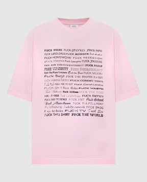 Vetements Pink T-shirt Fuj everything ME76TR210PX