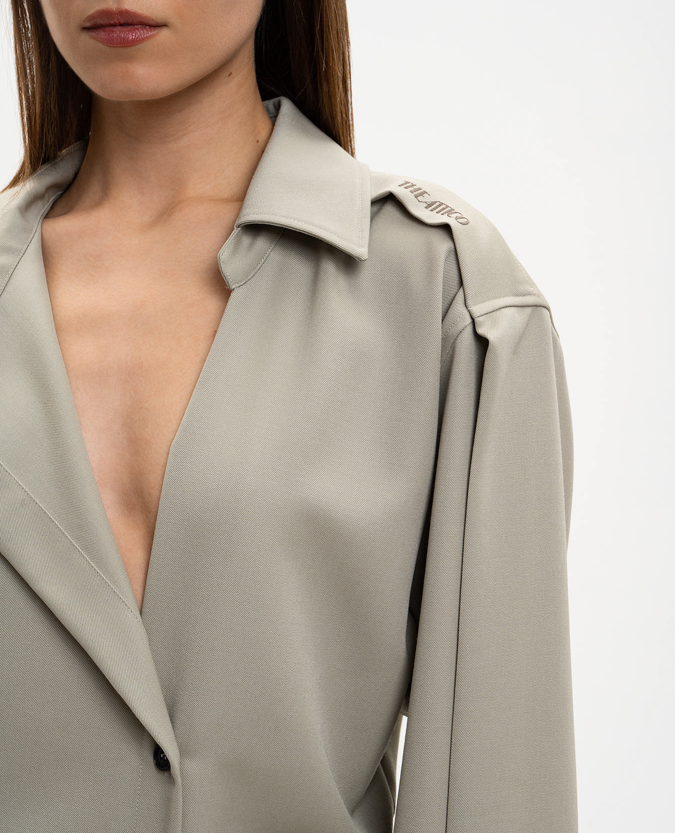 

Khaki shirt with logo The Attico