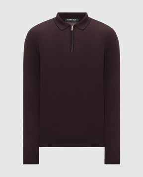 Bertolo Cashmere Purple wool and silk polo shirt 902636002587