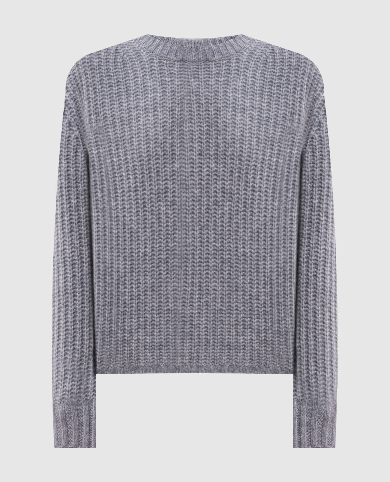 Gray cashmere and silk sweater