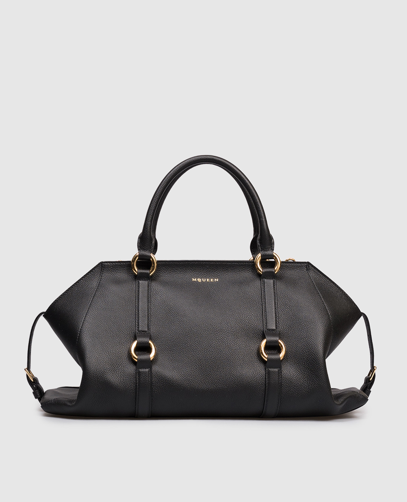 

Black Farringdon Maxi Leather Bag Alexander McQueen