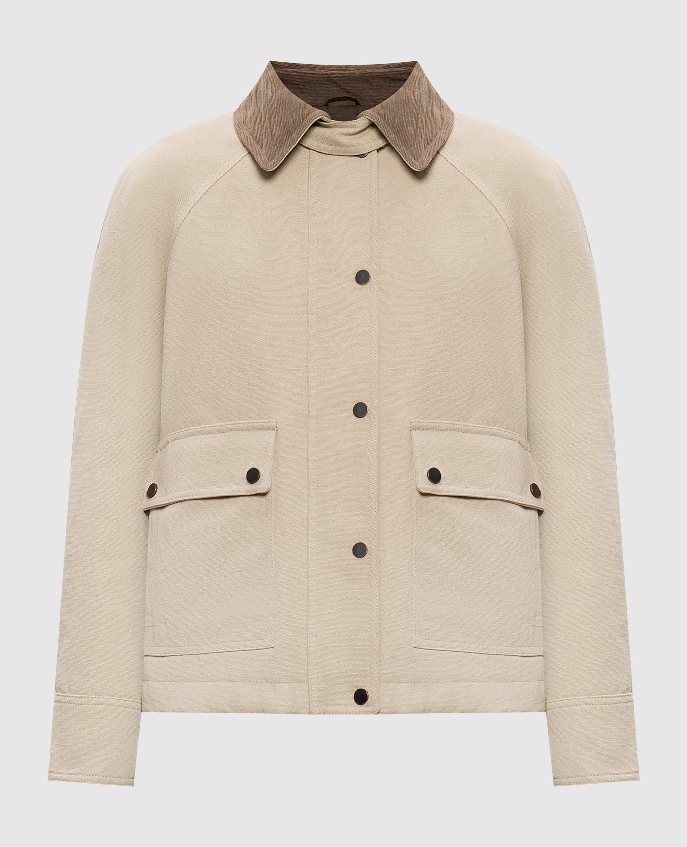 

Beige jacket with linen Brunello Cucinelli
