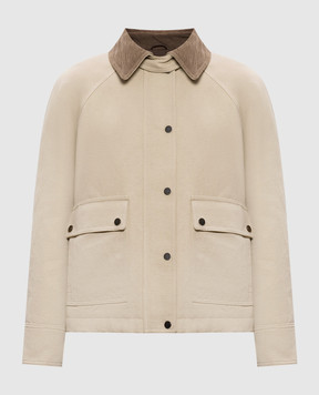 Brunello Cucinelli Beige jacket with linen ML5957769