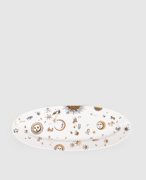 Fornasetti White porcelain oval dish Astronomici P44Z300