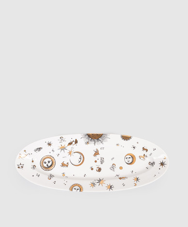 White porcelain oval dish Astronomici