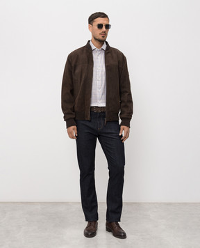ISAIA Beige checkered shirt IM10TCC1124