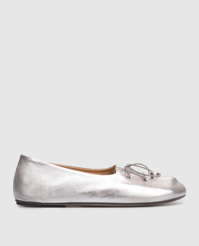 Marsell Girella silver leather ballet flats MW7072P032