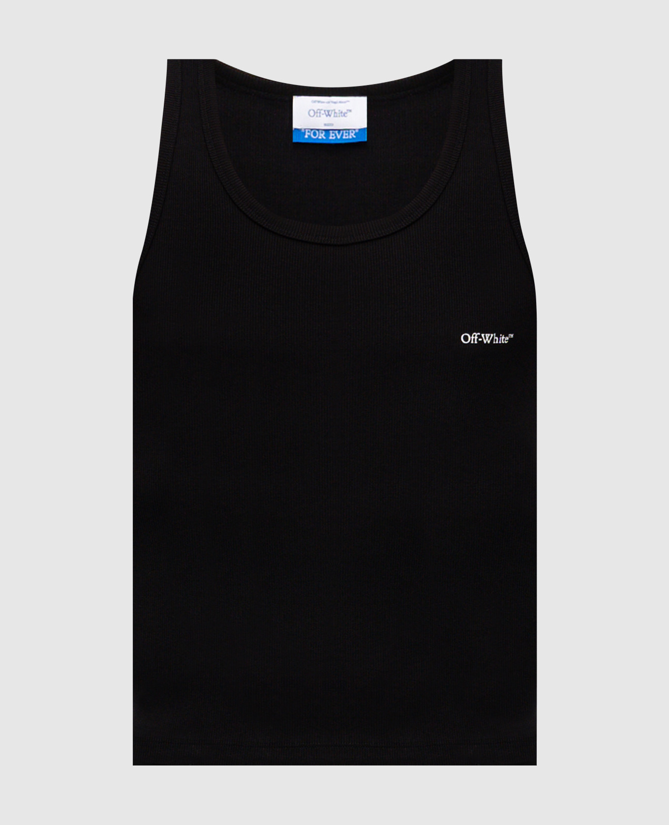 

Black ribbed T-shirt with logo Off-White