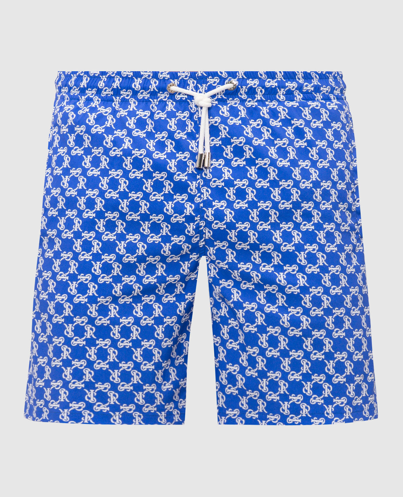 

Blue monogram print swim shorts Stefano Ricci