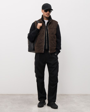 Tom Ford Brown suede vest LGQ003LMS029