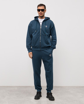 Versace Blue joggers with embroidered logo 10163001A16458