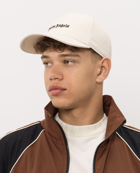 Palm Angels Ivory cap with logo embroidery PAMLB001FB001m