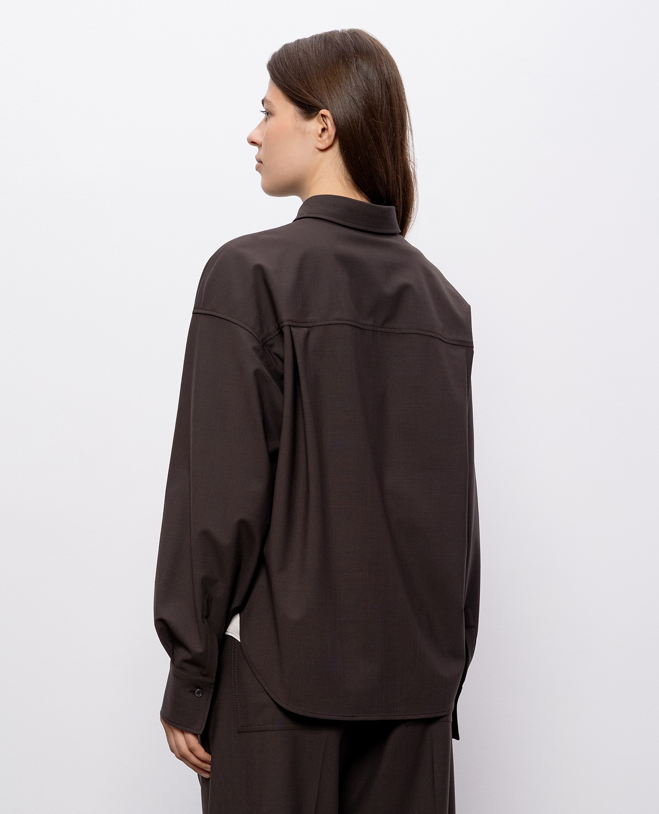 

Brown shirt with wool Brunello Cucinelli