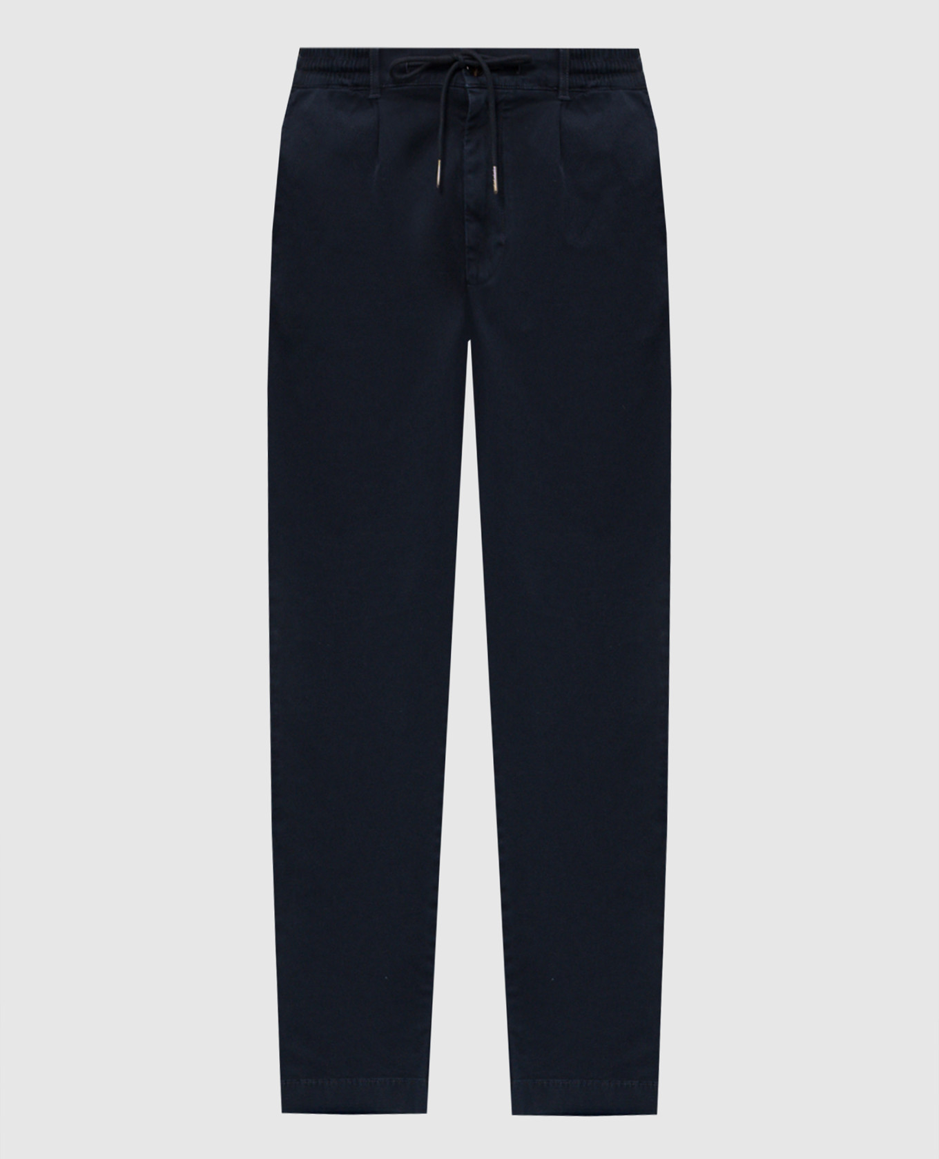 Blue pants with logo patch