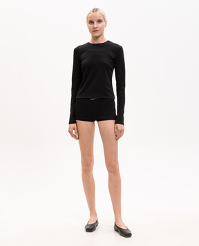 Dore & Rose Black pajamas with logo patch JERSEYSHORTSLEEVESET