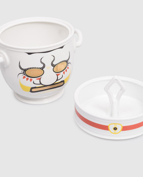 Geminiano Cozzi 1765 White porcelain Asuka-Ki? Ethnics ice cube tray in gift box AEBMC807061AK