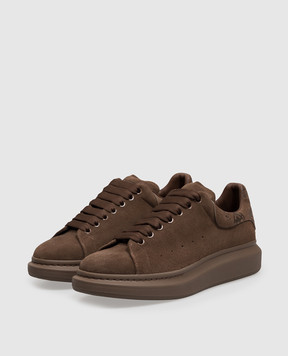 Alexander McQueen Brown suede oversized sneakers 553680WIALF