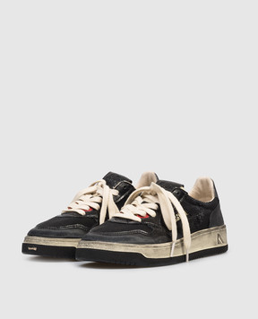 AUTRY Black MEDALIST Super Vintage combination sneakers A1UNAVLWKH01