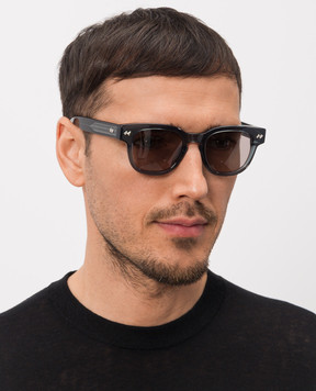 Bottega Veneta Grey Intrecciato Panthos Sunglasses 861359V2Q30