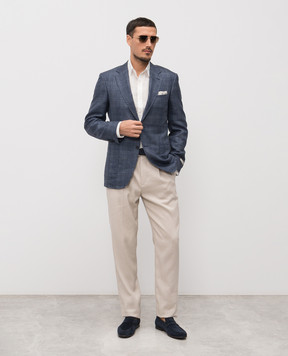 Canali White linen shirt GL03099CSL7077