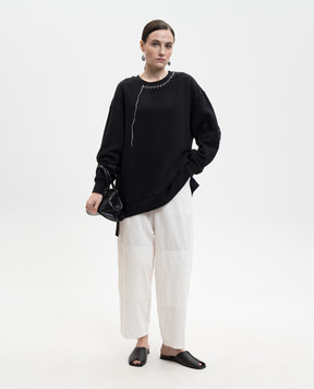 Y`S Yamamoto Black sweatshirt YQT16675