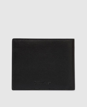 Off-White Black leather wallet with embossed logo OMNC094C99LEA001