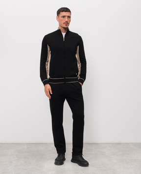 Bertolo Cashmere Black cotton tracksuit 9025640025609025650025