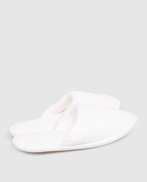 L'appartement Chicago white terry slippers CHICAGOSLIPPERS