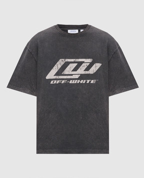 Off-White Grey T-shirt with logo print 44MAA120S26J00A