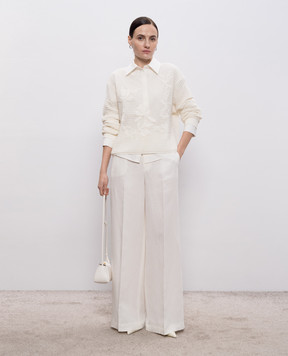 Twinset White shirt with logo embroidery 261TE2010