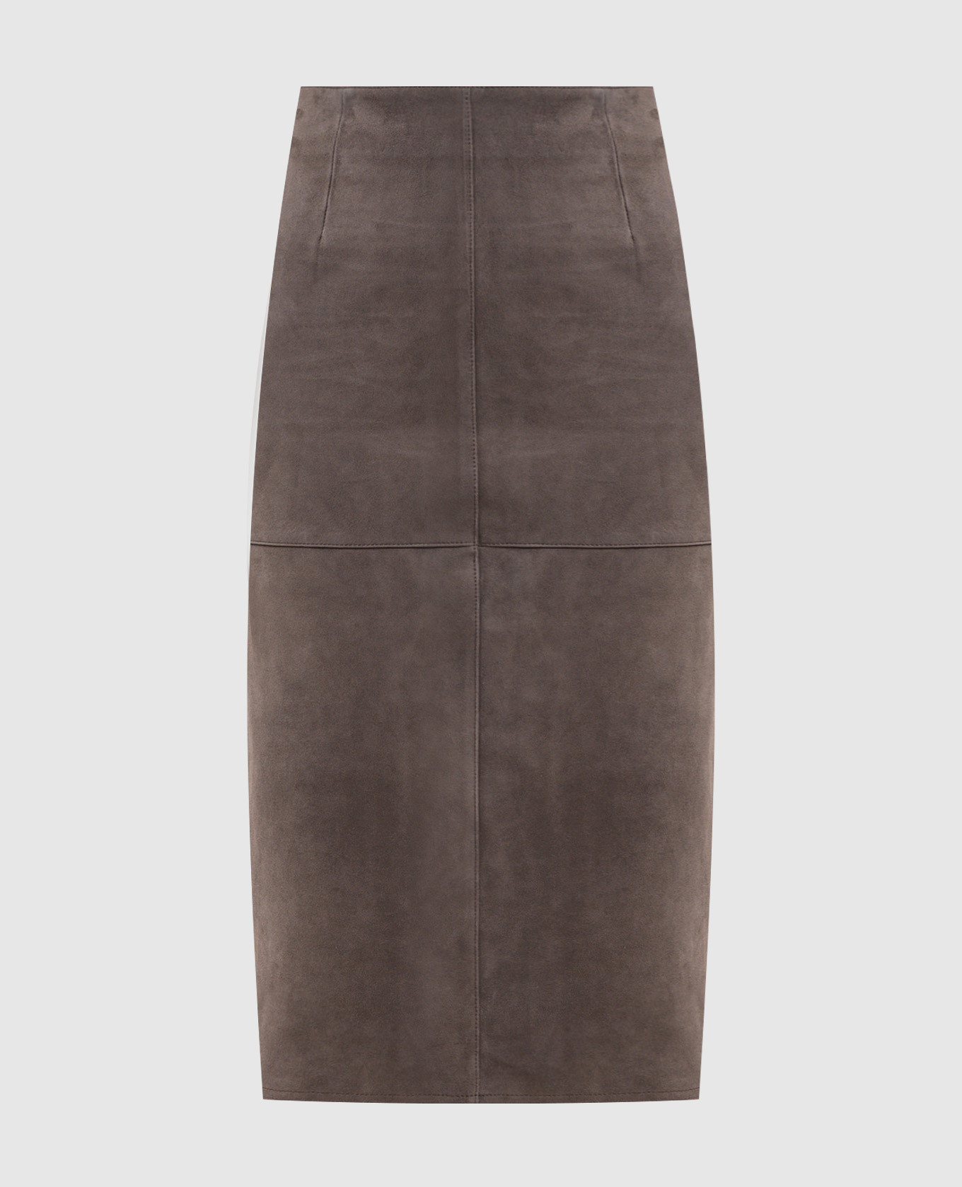 Suede skirt PALMI khaki