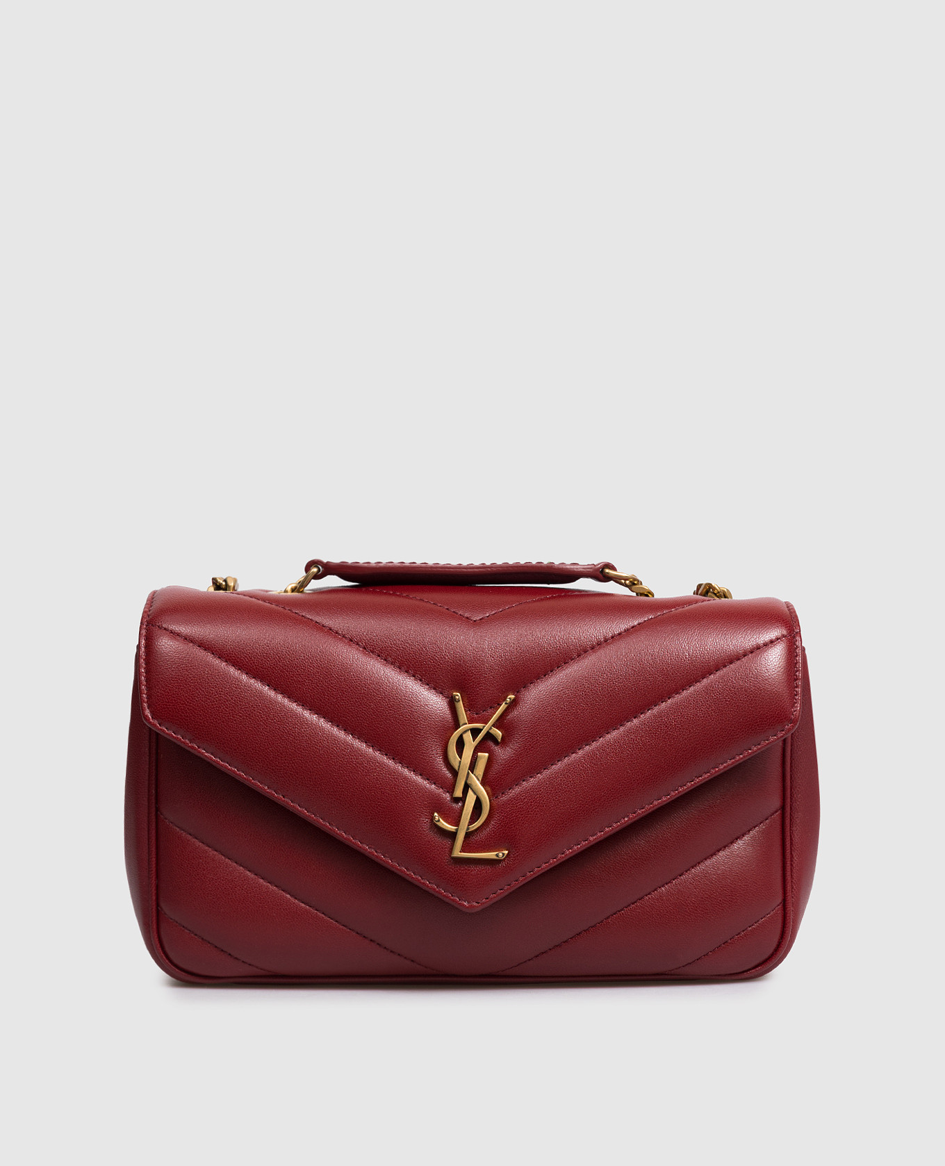 

LOULOU burgundy leather messenger bag Saint Laurent